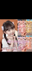 Aksesori Rambut Klip 10 in 1 Ribbon Flower Colorful Hair Clip Cute Kids Baby Hair Pin