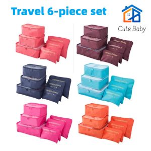 SG Travel Storage Bag Set for Clothes Tidy Organizer Wardrobe Suitcase Pouch Travel Organizer Bag Case Shoes Packing Cube Bag
