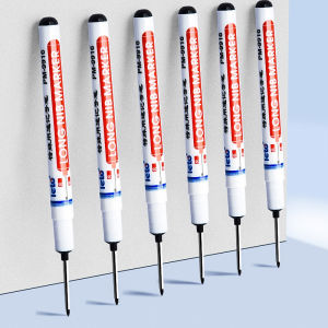 20mm Deep Hole Long Nib Marker Pen for Metal Perforating Pen Woodworking Waterproof Construction Permanent Markers Multi-Purpose Long Tip
