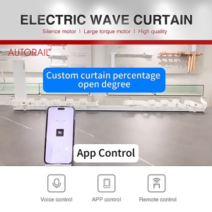 Custom Made size Smart Home curtain set Alexa WiFi Tuya smart app quite curtain motor  Motorised  Curtain Track