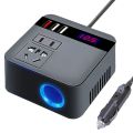 Car Inverter Car Power Inverter Converter 150W Peak DC12V/24V To 110V/220V LED Display Sockets Inverter Adaptor Fast Charging. 