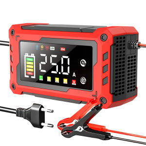 Bộ Sạc Pin Ô Tô Thông Minh EAFC 12V-24V 15A-25A Màn Hình LED Sửa Chữa Xung Cho Ô Tô Và Xe Máy Phục Hồi Lại Pin Cũ
