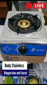 kompor gas sanex / Kompor Body Full Stainless Steel kompor Api Biru Sanex SKG - 821 Api Lebih Besar Burner 3 Dimensi / Kompor Gas 1 Tungku Sanex SKG-821 / Kompor 1 Tungku / Kompor Satu Tungku / Kompor Murah Promo Satu Set ~ BRO