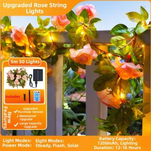 YUANMUXUAN | Solar Powered Waterproof LED Light String for DIY Outdoor Indoor Garden