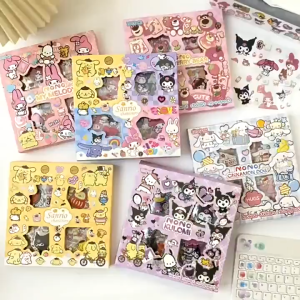 100Sheet/Box Sanrio Sticker Waterproof Sticker Sanrio Kuromi Stickers Children Gift