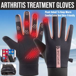 Titanium Ion Far Infrared Arthritis Treatment Gloves Winter Windproof Touch Screen Plus Fleece Gloves Warm Comfortable Breathable
