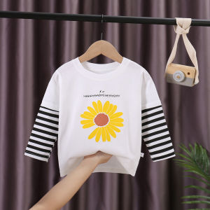 Áo Thun Dài Tay Cotton Nguyên Chất Mỏng Cho Trẻ Em Mùa Xuân Thu Áo Ngoài Cho Bé Trai Bé Gái 5-7 Tuổi Mặc Ngoài Trời