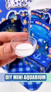 BYJ MR TOYS DIY Mini Aquarium Ocean World Fantasy Water Scene Arts Craft Kit for Kids