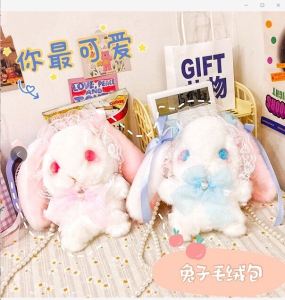 Ba Lô Thỏ Dễ Thương LoLita Phong Cách Búp Bê Nhật Bản Trẻ Em Túi Đeo Vai Đôi Cho Bé Gái Túi Đeo Vai Đơn