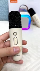 Loa bluetooth karaoke Kinyo K12 tặng kèm 2 mic và stickerloa karaoke không dây âm thanh bass hay cùng đèn led có BH hot