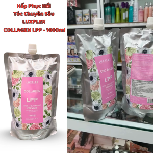 Hấp phục hồi tóc chuyên sâu LUXPLEX COLLAGEN LPP 1000ml Mẫu Mới mềm mượt tóc (chính hãng)