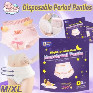 Womens Menstrual Pants Adult Diapers Disposable Hygiene Panties Leak Proof Night Pants