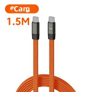 elough | Cáp Sạc Nhanh Type C To Type C 240W Dây Dẹt Bện Dành Cho iPhone 15 16 17 Samsung Máy Tính Bảng Laptop - Dây Sạc USB