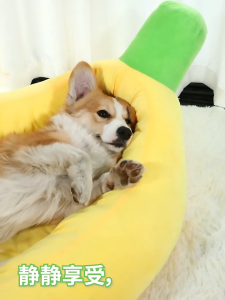 มวเสื่อสุนัข ที่นอนกล้วย ที่นอนสัตว์เลี้ยง ที่นอนสัตว์เลี้ยง ซักทำความสะอาดได้ ถอดได้ ที่นอนสุนัข.