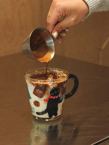 LOTUS BLUE | Durable and Heat-Resistant Borosilicate Glass Mug with Handle