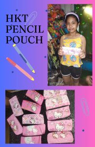 Hkt Random Design Pencil Pouch with Zipper - Kid-Friendly Compact Organizer (L 19cm x W 8cm x H 3cm)