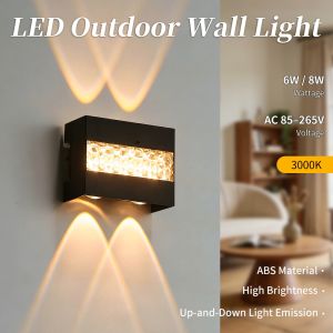 Outdoor Waterproof LED Wall Light IP65 Plastic Simple Design Suitable for Corridor Garden Staircase Exterior Wall Bedroom Living Room
