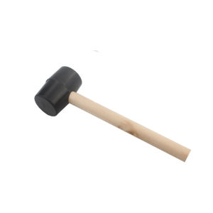 Suomi 300g 500g Black Rubber Mallet Hammer with Wood Handle