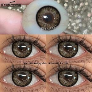 Kính Áp Tròng Màu Dùng Một Năm EYESHARE 1 Cặp Màu Nâu Đen Xanh Dương Trang Điểm Chất Liệu HEMA Không Cần Độ Cận Dùng Hàng Ngày & Dự Tiệc