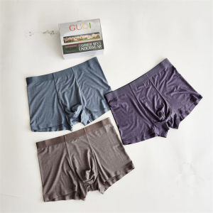 Antibacterial Comfortable Breathable Mens Boxer Shorts High Waist Modal Fabric Antibacterial Underwear Gift Box Set Autumn Winter New Arrival