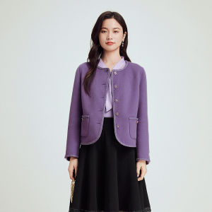 Koradior | Autumn Elegant Commute Style Short Wool Jacket for Petite Women