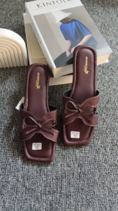 Sandal Wanita Flat Terbaru Kekinian Empuk Gaya Korean Style Viral/Sandal teplek pita tengah