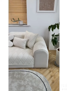 ผ้าคลุม โซฟา แผ่นรองโซฟา ตกแต่งมินิมอล ผ้าฝ้ายแท้กันลื่น ปักลาย ขนาดและสีต่างๆ ผ้ารองโซฟา ผ้าปูโซฟาสวยๆ ผ้าหุ้มโซฟา แบบยืดหยุ่น Sofa Cover