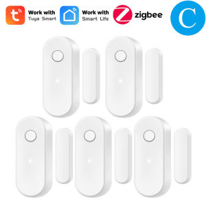Tuya Zigbee Door Window Sensor Home Security Alarm Open Closed Detector Smart Life APP Control With Alexa Google