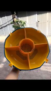 Rổ Nhựa Đa Năng Đựng Đồ Ăn Lẩu- 5 Ngăn- Khay Hoa Qủa-Đĩa Xoay 360độ Tiện Lợi