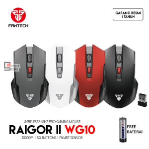 Fantech RAIGOR II WG10 Wireless Mouse Gaming Tanpa Kabel 2000DPI Six Buttons Pixart Sensor