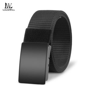 LouisWill Mens Belts Durable Nylon Belt Breathable Belt Outdoor Trendy Utility Waist Belts 120cm Adjustable Length Scratch Resistant Belts Casual Belt for Men Vintage Jeans Belt for Men