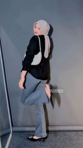 LF Highwaist Cutbray Jeans Wanita Bahan Melar Streach Nyaman - Celana Jeans Wanita Terbaru