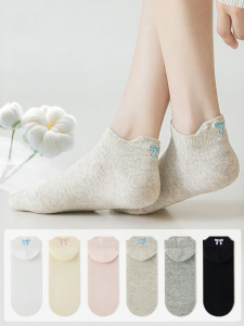 FENGTING | Vớ Ngắn Bông Thoáng Khí Thiết Kế Nơ Đáng Yêu