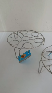 18cm Stainless Steel Egg Steamer Rack Foldable Stand for Eggs Dumplings Bowls Multipurpose Kitchen Tool