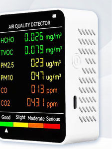 Portable CO2 Detector Sensor Formaldehyde Monitor Oxygen Quality Air Monitor Home Use Multifunctional Air Quality Detector