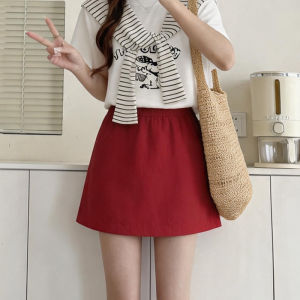 LANMENGYA | Lightweight A-line Linen Skirt