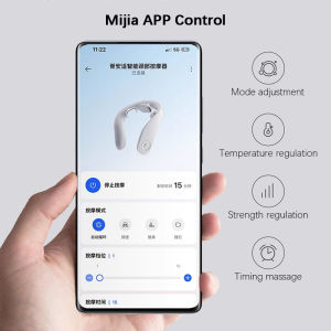 Jeeback Pillow Massager Machine Rechargeable Shiatsu Back Shoulder Neck Massager Massage Waterproof Heat Rolling Kneading 3 Speeds Ultra Slim Shiatsu 颈部按摩仪