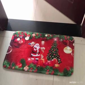 Thảm Trải Sàn Trong Nhà Chống Trượt Giáng Sinh Ông Già Noel Chào Mừng Cho Lối Vào Phòng Khách Phòng Tắm - Thảm Trải Sàn Bằng Vải Polyester Hoạt Hình