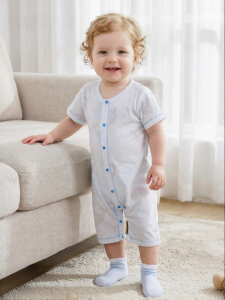 aqpa | Soft and Smooth Short Sleeve Baby Onesie