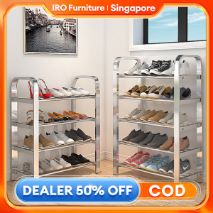 IRO Steel Shoe Rack 3 Tier 4 Tier 5 Tier 6 Tier Household Simple Doorway Shoe Cabinet Easy Assemble  organisers ins style