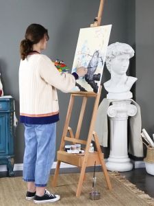 HOME OF HAPPINESS 1.9M Easel Stand Multifunctional Art Easel Liftable Easel With Storage Function Fixed Drawing Board