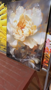 Tranh Treo Tường Hoa Mẫu Đơn Phong Cách Kem/ Tranh Treo Phòng Khách/ Phòng Ngủ/ Tranh Tráng Gương/ Decor Phòng