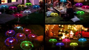 GetGadget⚙ Solar Jellyfish Garden Lights Outdoor Waterproof 7 Color Changing Decorative Flowers Garden Lights for Yard Patio Garden Pathway Holiday Decorations