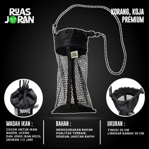KORANG WADER PREMIUM - KOJA IKAN KECIL - KOJA WADER - KOJA UCENG - KORANG WADER - KOJA SELEMPANG - WADAH IKAN - WADAH IKAN WADER - WADAH UCENG - JARING IKAN - TEMPAT IKAN - KOJA BAGUS - WARING IKAN - JARING BAGUS -  KORANG IKAN - KOJA WADAH IKAN