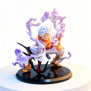 Bandai | 18cm One Piece Fifth Gear Sun God Nika Luffy Bandai Squatting Figure Anime Peripheral Model Ornament Trendy Collectible Toy