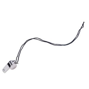 1/2/3pcs Stainless Steel Whistles Referee Sport Rugby Metal Rope Party Training Soccer Football Basketball Cheerleading Tool