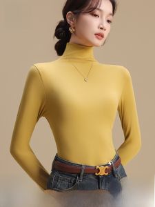 miiow | Womens High Collar Long Sleeve Base Shirt Slim Fit Versatile Autumn Winter Clothes Cozy Sweet Style MiiOW Cat Person New 2025