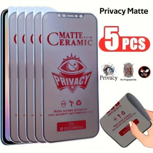 5PCS Matte Ceramic Privacy Screen Protector For Samsung Galaxy S25 Ultra S24 FE S23 Plus S22 S21 S20 FE Soft Protective Film