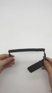 Anti-lost Elastic Lanyard Rope Oxford Spring Safety Strap Gun Rope For Key Ring Chain Flashlight Hunting Accessories