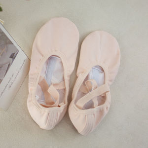 Elastic Fabric Dance Shoes Womens Soft Bottom Professional Adult Training Ballet Shoes Childrens Cat Claw Shape Base Training